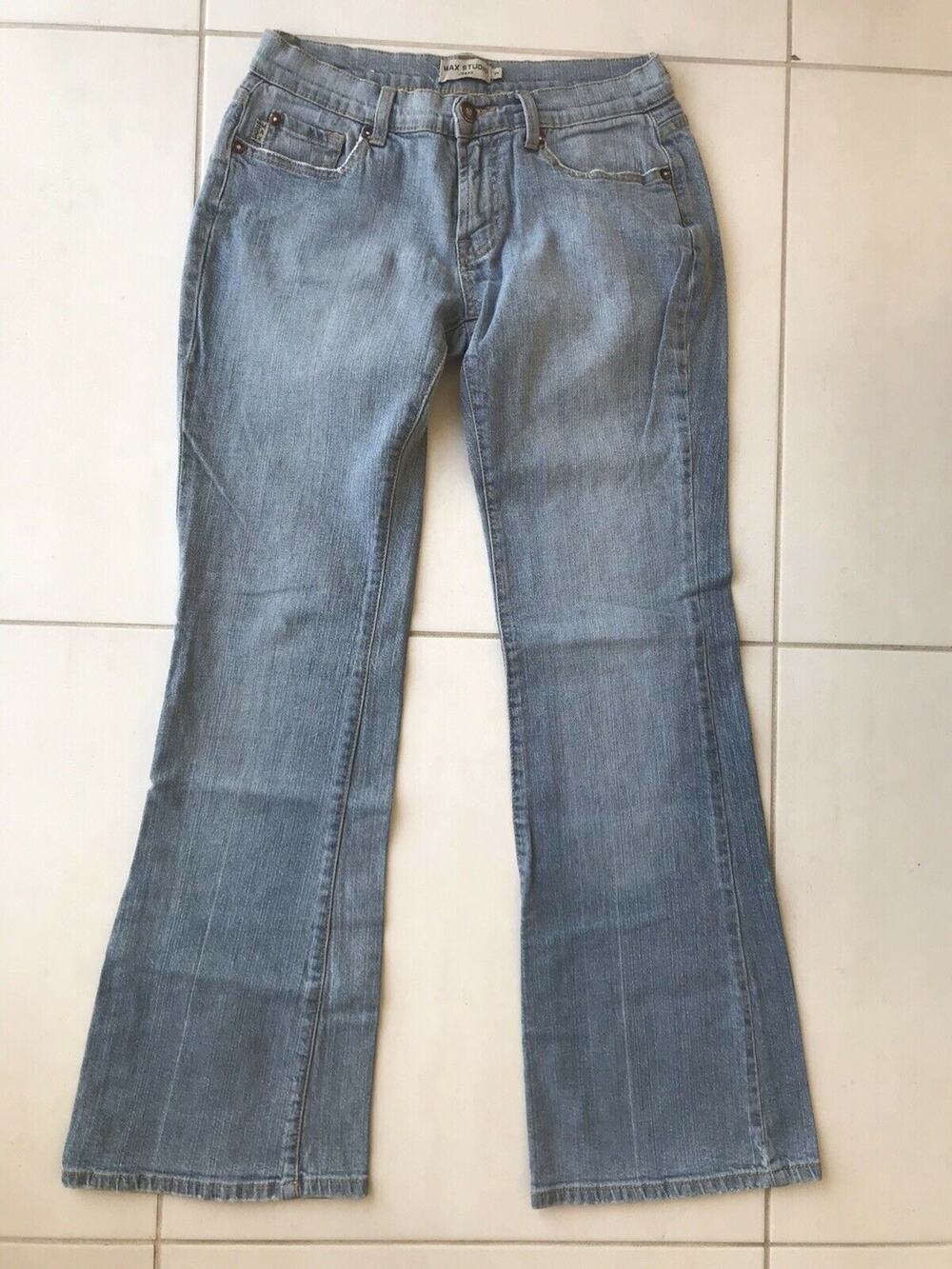 Max Studio Low Rise Stretch Flare Denim Jeans